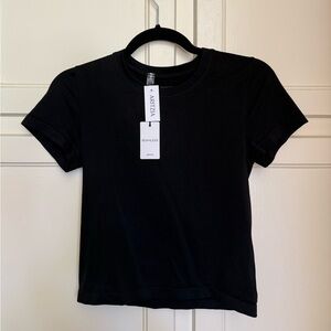 Aritzia Jet Black Seamless Tee